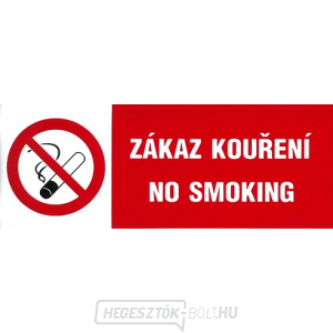 No Smoking - Dohányzás tilalma 210x70mm - matrica gallery main image