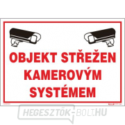 Az épületet kamerarendszer őrzi - műanyag A4-es tábla Az épületet kamerarendszer őrzi - műanyag A4-es tábla gallery main image