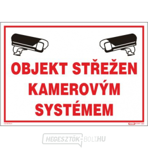 Az épületet kamerarendszer őrzi - műanyag A4-es tábla Az épületet kamerarendszer őrzi - műanyag A4-es tábla gallery main image