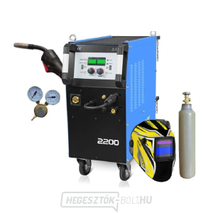 Kürtőgép KITin 2200 Multi-Mig Synergic + Pisztoly + Szelep + Sisak + Tele CO2 Palack Kürtőgép KITin 2200 Multi-Mig Synergic + Pisztoly + Szelep + Sisak + Tele CO2 Palack gallery main image
