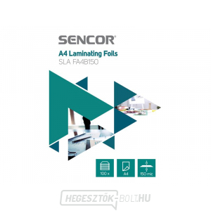 Lamináló fólia SENCOR SLA FA4B150 A4 150mik 100db Lamináló fólia SENCOR SLA FA4B150 A4 150mik 100db gallery main image
