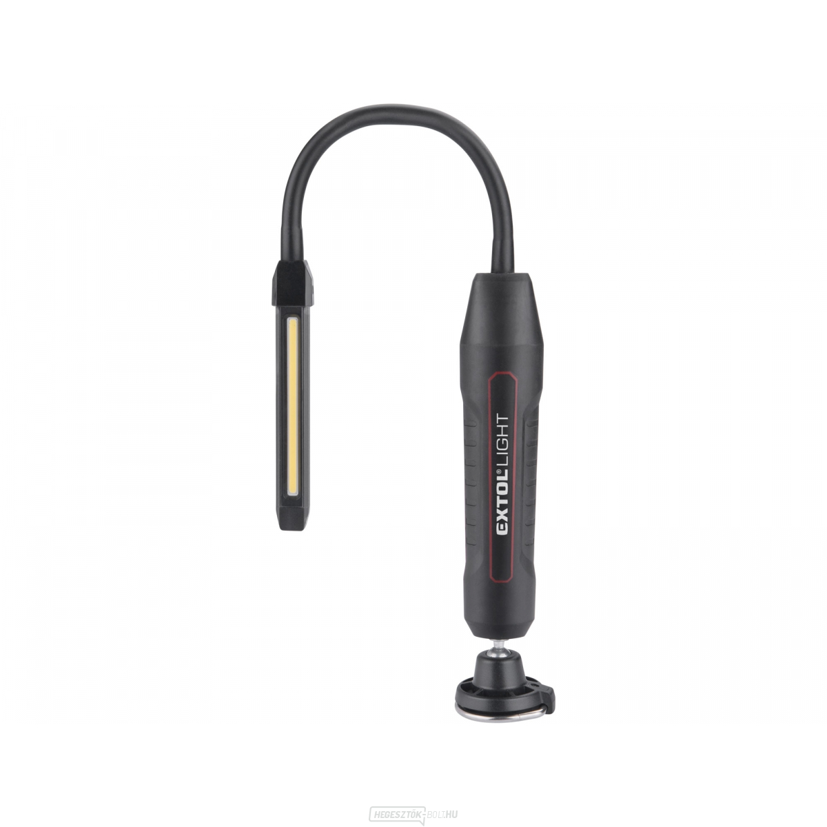 Munkalámpa, rugalmas, 500 lm, USB töltés, 500 lm COB + 140 lm LED