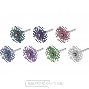 Radiális sörte tárcsák, 52 db-os készlet, P80, P120, P220, P400, P600, P1000, P2500 Radiális sörte tárcsák, 52 db-os készlet, P80, P120, P220, P400, P600, P1000, P2500 gallery main image