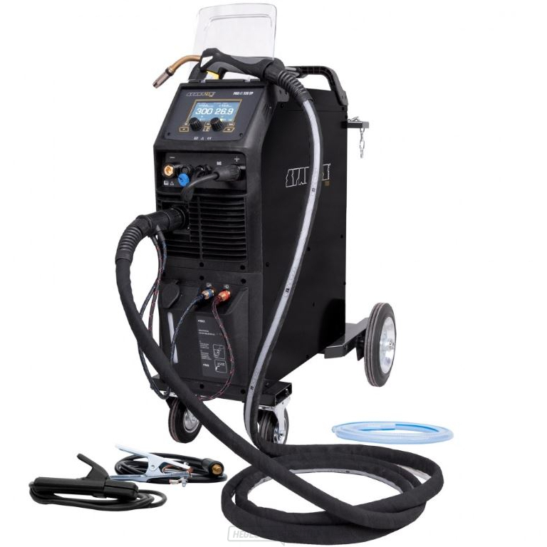 ProMIG 335 DP professzionális hegesztő inverter, hűtéssel, zseblámpa SPP 241/5m