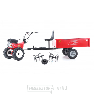 SET3 EURO5 EVO 2+1 LONCIN kultivátor differenciálművel 2x nyíl kerekekkel 5x10 EUROSYSTEMS L kocsival