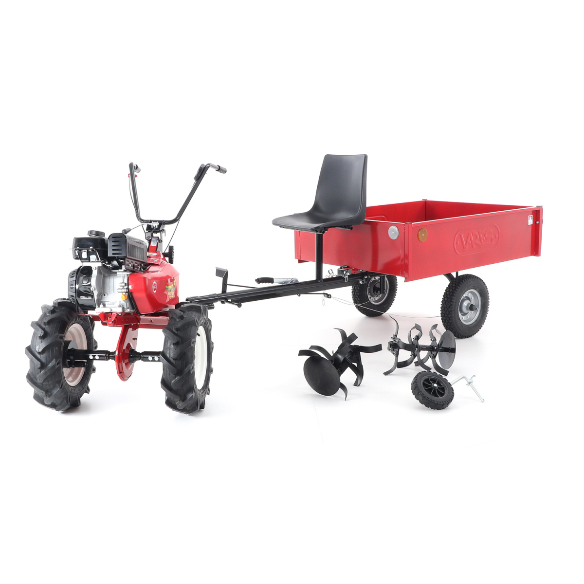 Kultivátor EUROSYSTEMS SET1 EVO 2+1 LONCIN 2x nyíl kerekek 5x10 kocsival EURO5 L Előnézet 