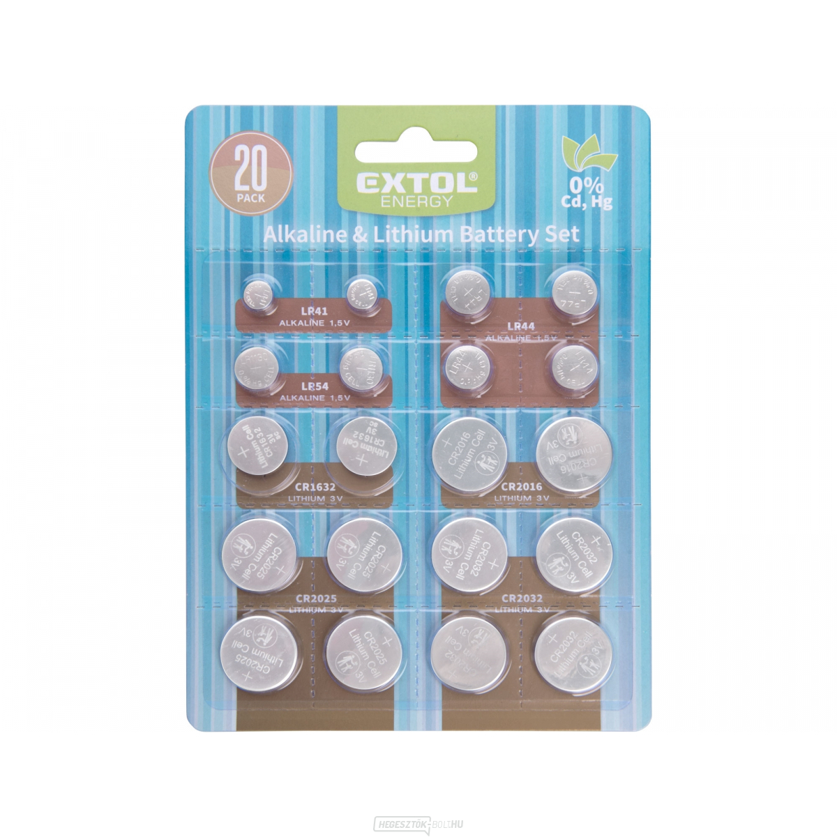 Alkáli és lítium elem, 20 db-os készlet