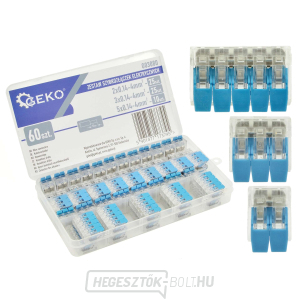 GEKO Elektromos gyorscsatlakozó készlet 0,2-4 mm2 - 60 db GEKO Elektromos gyorscsatlakozó készlet 0,2-4 mm2 - 60 db gallery main image