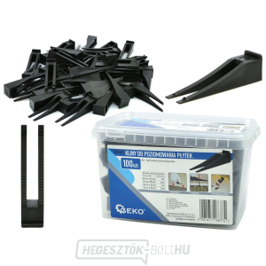 GEKO ékek kiegyenlítő rendszerhez burkolólapokhoz és burkolatokhoz - 100 db GEKO ékek kiegyenlítő rendszerhez burkolólapokhoz és burkolatokhoz - 100 db gallery main image