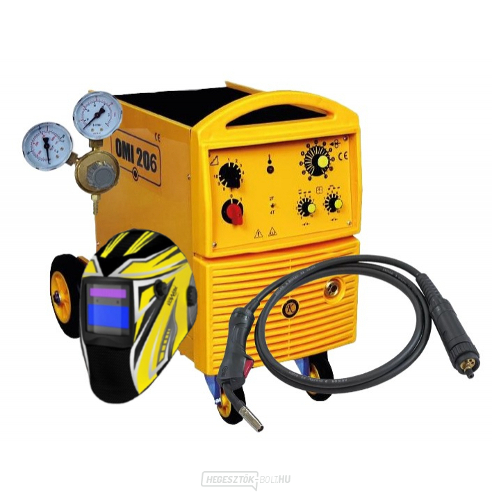 Félautomata hegesztőgép OMI 206i + zseblámpa + szelep + burkolat