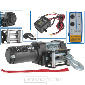 GEKO elektromos kötélcsörlő 12V, 1588kg/3500lb GEKO elektromos kötélcsörlő 12V, 1588kg/3500lb gallery main image