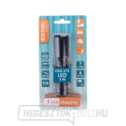 Zseblámpa 400lm, zoom, USB töltés, CREE XTE 5W náhled