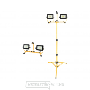 LED spotlámpa, 2x2700lm, állvánnyal 180cm