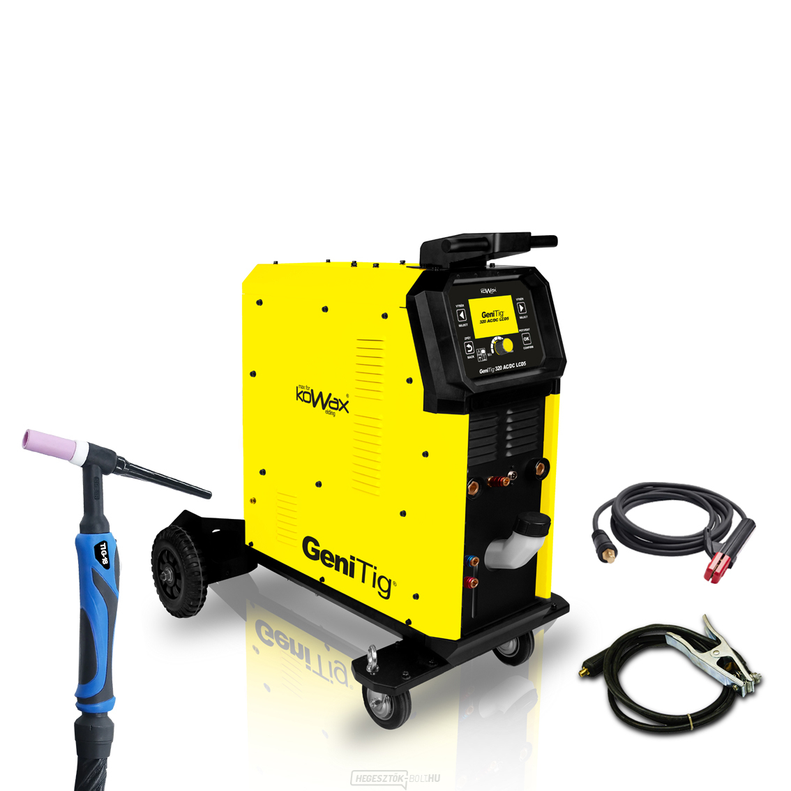 KOWAX GeniTig®320 AC/DC LCD5 + zseblámpa + kábelek