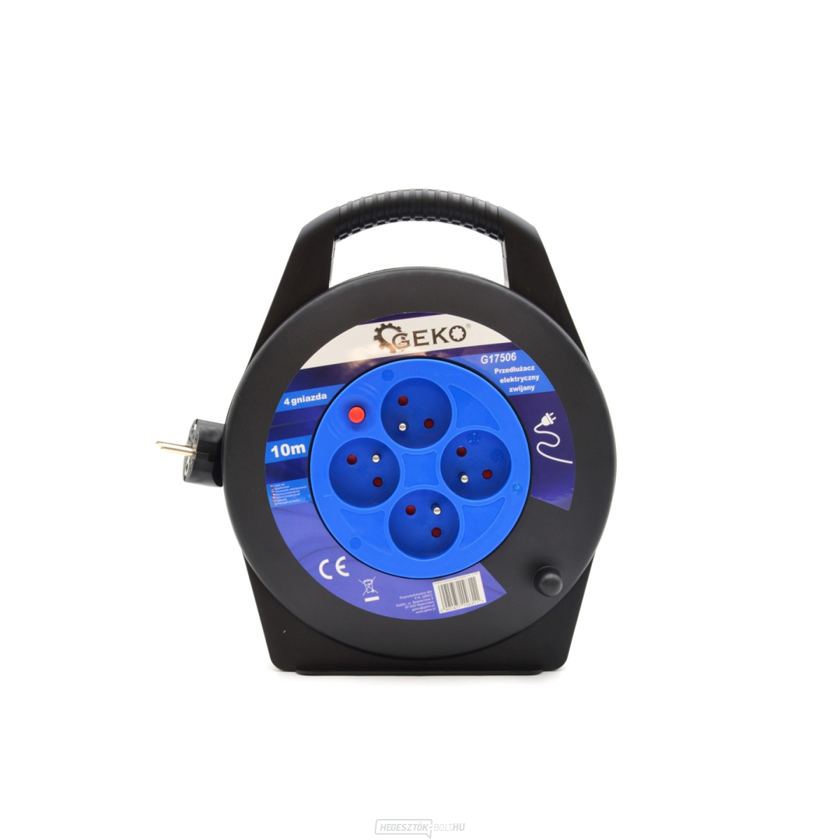 GEKO hosszabbító kábel, 4 aljzat, 10m