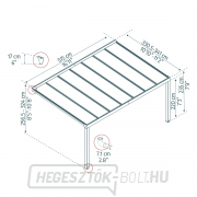 Palram Stockholm 3,4 x 5,2 antracit luxus alumínium (összeszerelt) pergola Előnézet 