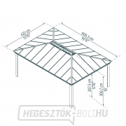 Palram Dallas 14x20-as luxus kerti alumínium pavilon Előnézet 