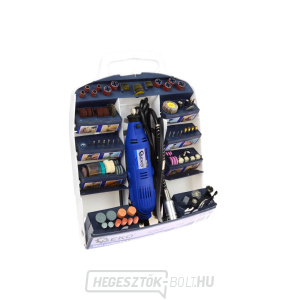 Mini egyenes köszörű flexibilis tengellyel és tartozékokkal, 300 db - GEKO G81220 Mini egyenes köszörű flexibilis tengellyel és tartozékokkal, 300 db - GEKO G81220 gallery main image