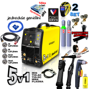 KOWAX GeniWeld®5in1 200 + PANTER sisak + CO2 csökkentő szelep + Ar+CO2 csökkentő szelep + teli CO2 nyomáspalack 8l  Előnézet 