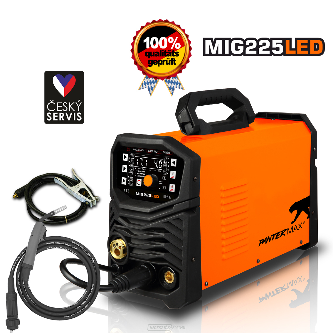 PANTERMAX MIG225LED inverteres MIG/TIG/MMA hegesztőgép