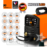 PANTERMAX MIG225LED inverteres hegesztőgép MIG/TIG/MMA + 3m kábel + motorháztető + fáklya Előnézet 