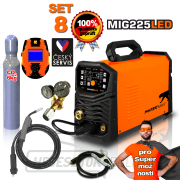 PANTERMAX MIG225LED inverteres hegesztő MIG/TIG/MMA + 3m kábelek + Pisztoly + Sisak + teli Co2 palack + Piros. szelep PANTERMAX MIG225LED inverteres hegesztő MIG/TIG/MMA + 3m kábelek + Pisztoly + Sisak + teli Co2 palack + Piros. szelep gallery main image