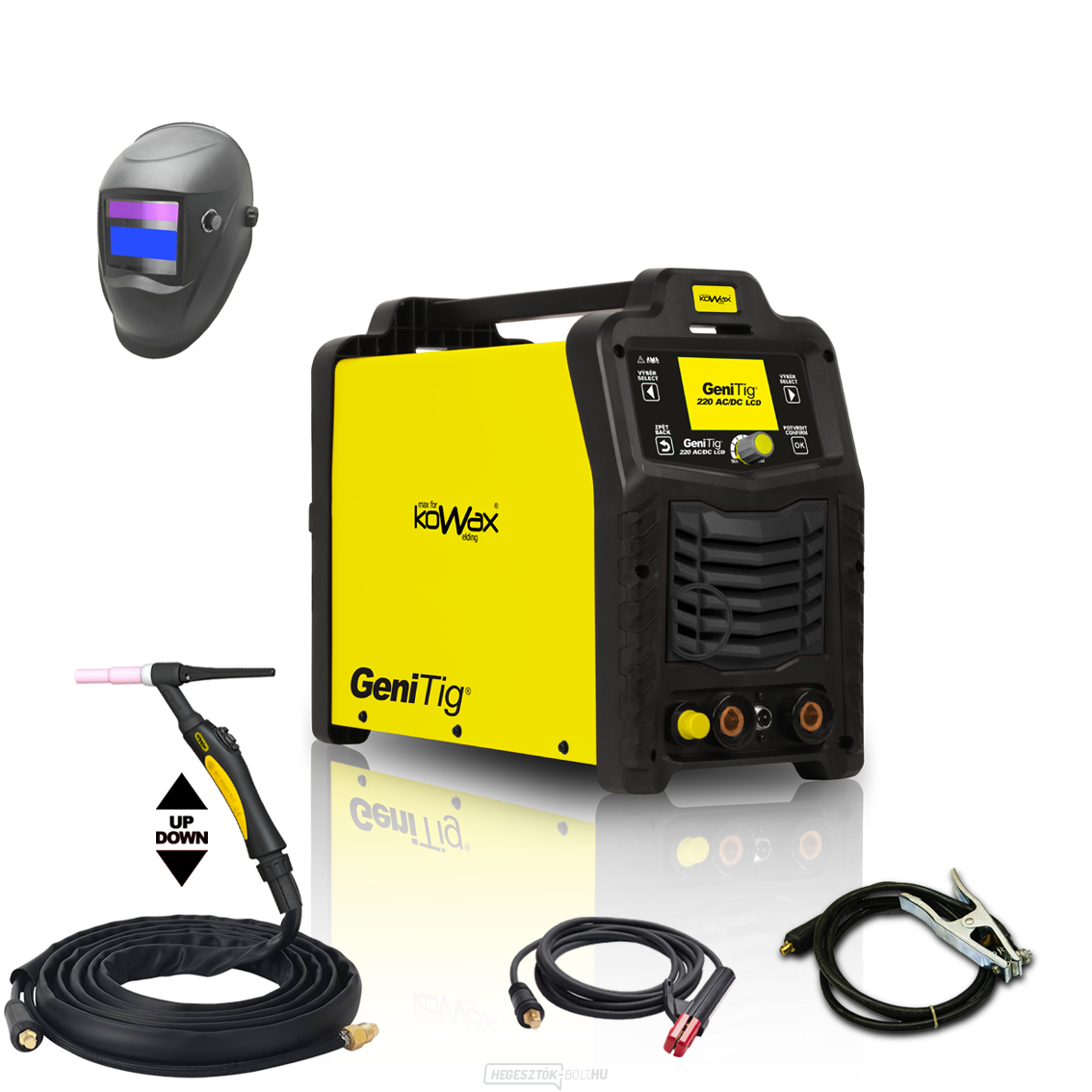 KOWAX GeniTig® 220AC/DC LCD + zseblámpa + kábelek