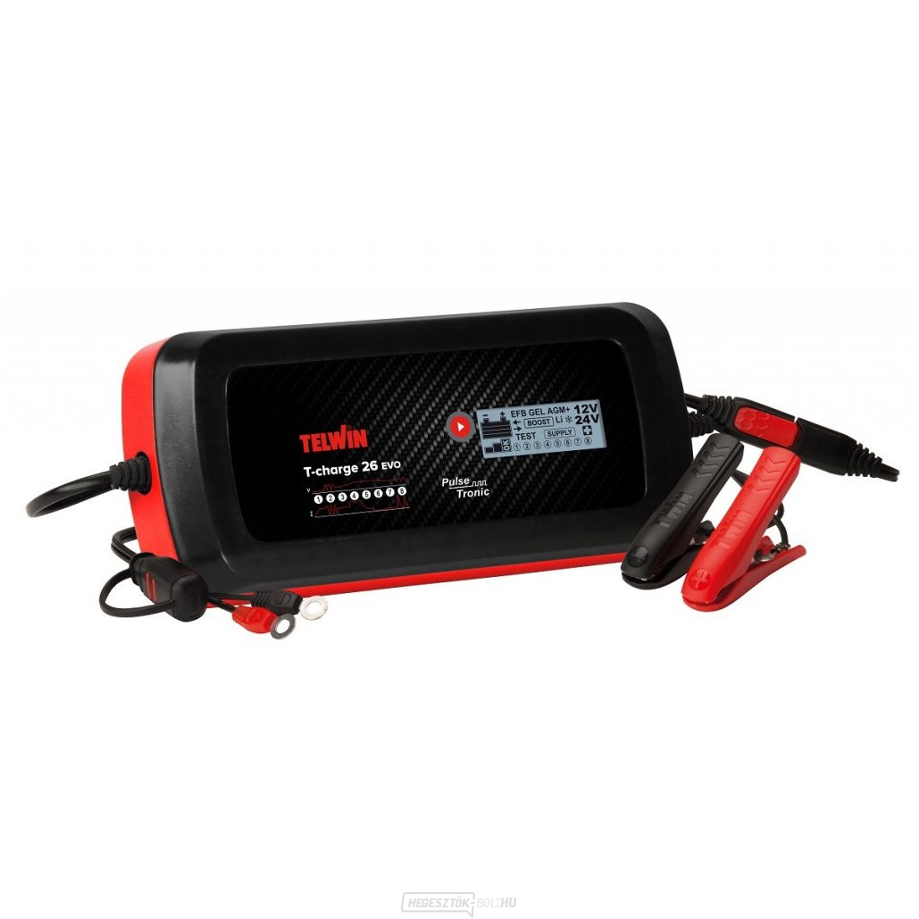 Mikroprocesszoros autós akkumulátortöltő T-Charge 26 EVO Telwin