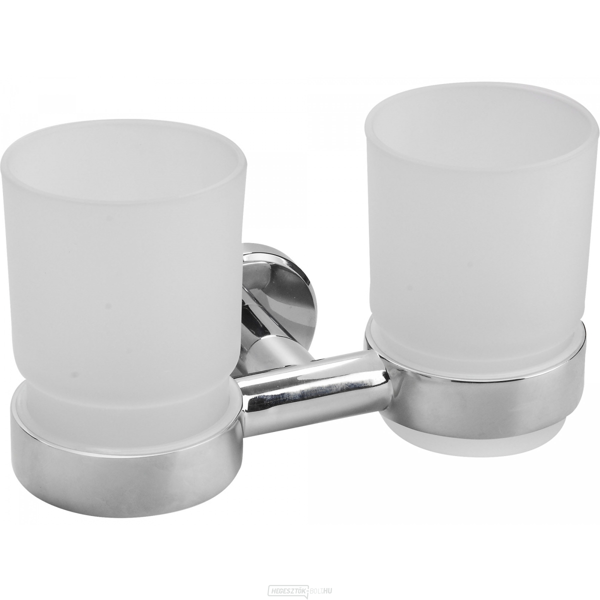 Dupla kefetartó, króm