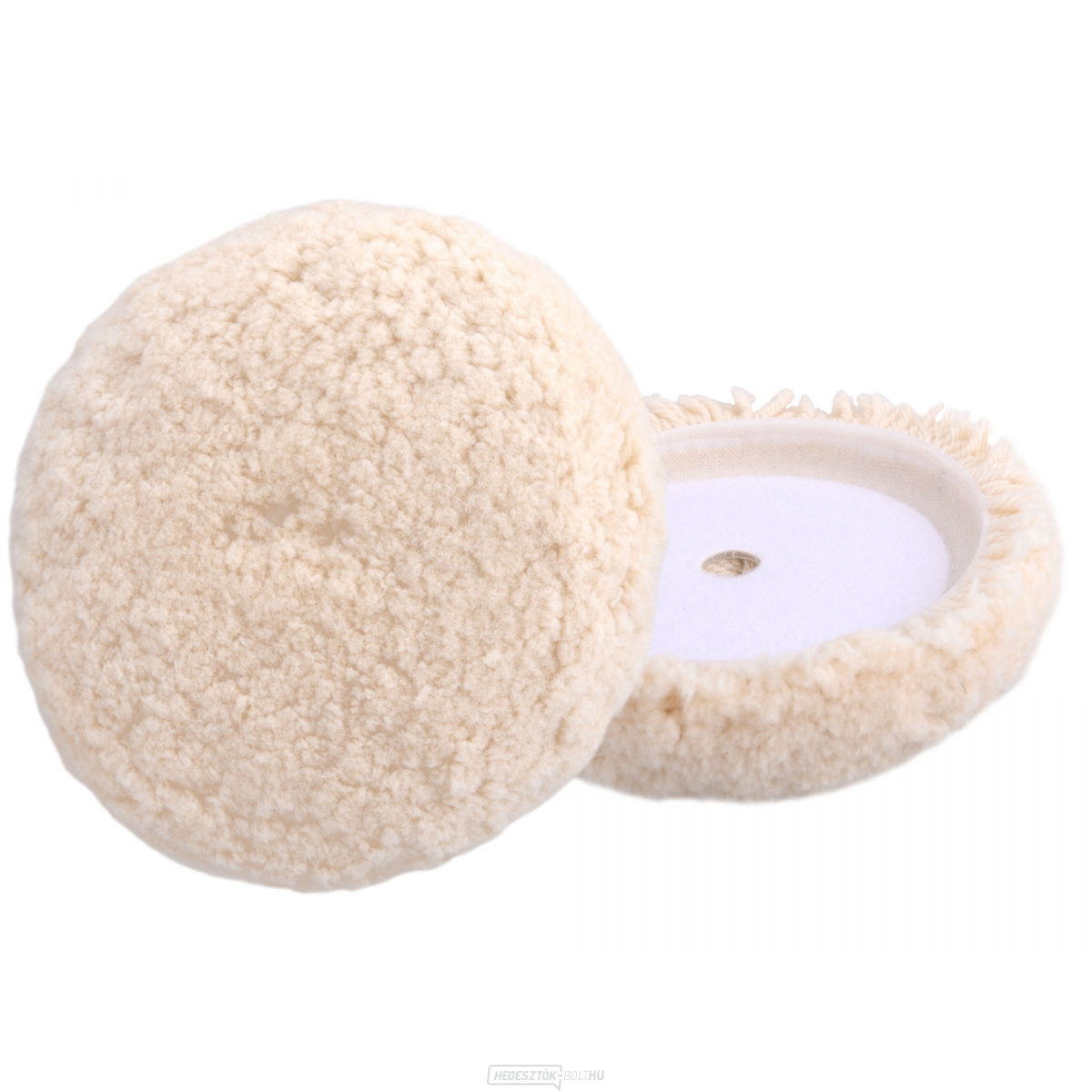 Gyapjú polírozó korong, T240, ⌀190 mm, 4 rétegű 100% gyapjú, tépőzár ⌀150 mm Gyapjú polírozó korong, T240, ⌀190 mm, 4 rétegű 100% gyapjú, tépőzár ⌀150 mm gallery main image