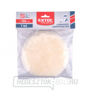 Gyapjú polírozó korong, báránygyapjú, T160, ⌀150mm, tépőzár Előnézet 