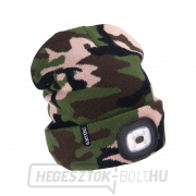 Kupak fejlámpával 4x45lm, USB töltés, terepszínű, univerzális méret Kupak fejlámpával 4x45lm, USB töltés, terepszínű, univerzális méret gallery main image