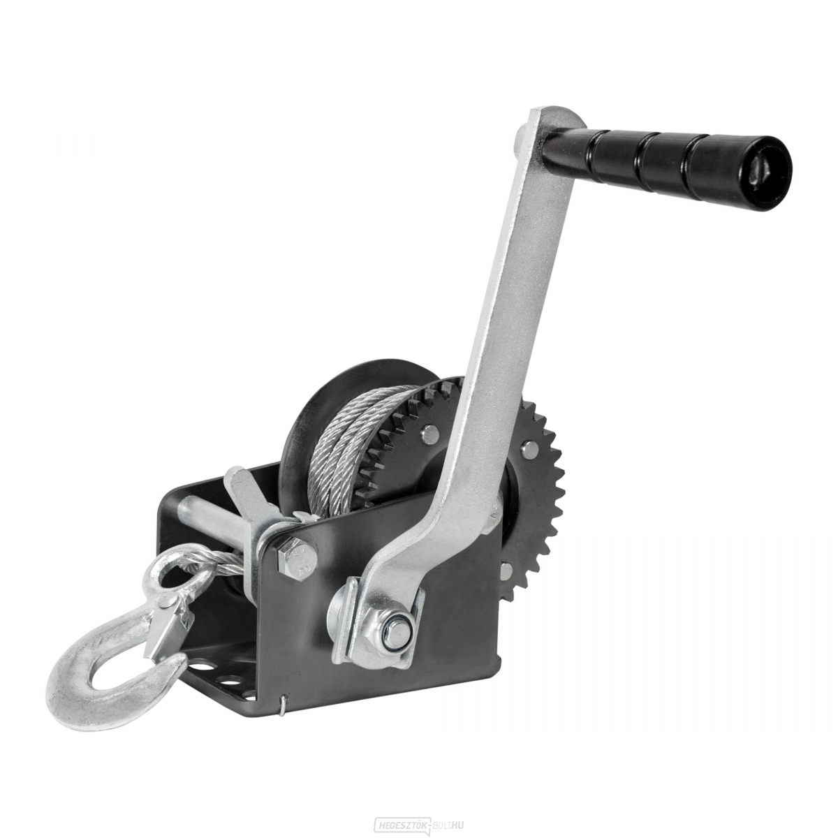 Kötélcsörlő kurblival, 360kg/8m kábelig