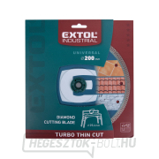 Gyémánt vágókorong, turbó Thin Cut, száraz és nedves vágás, O 200x25,4x2mm Előnézet 