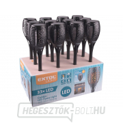 LED-es zseblámpa lánggal, 58cm, napelemes töltéssel, 33 LED-del náhled