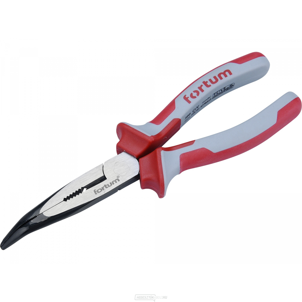 Félköríves fogó, hajlított, 200mm