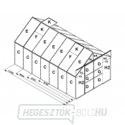 Csere üvegezés üvegházhoz VITAVIA URANUS 9900 PC 4 mm LG2541 gallery main image