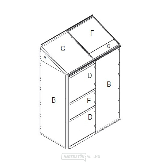 Csere üvegezés üvegházhoz VITAVIA IDA 900 PC 4 mm LG3075