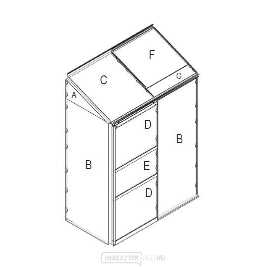 Csere üvegezés üvegházhoz VITAVIA IDA 900 PC 6 mm LG3076