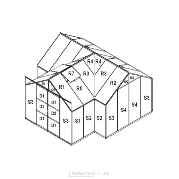 Csere üvegezés üvegházhoz VITAVIA SIRIUS PC 4 mm LG3048