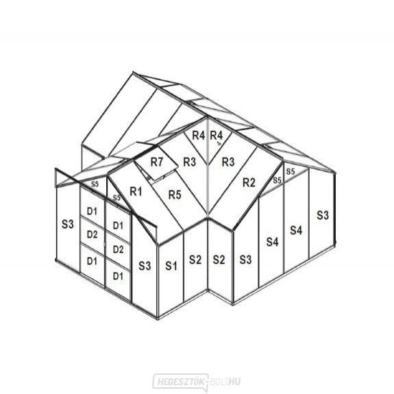 Csere üvegezés üvegházhoz VITAVIA SIRIUS PC 6 mm LG3049 LG3049