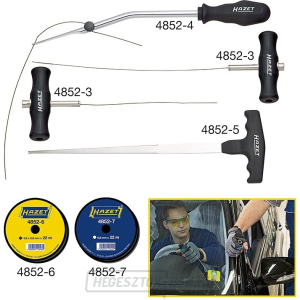 Készlet autóablakok vágásához dróttal HAZET 4852/6 Készlet autóablakok vágásához dróttal HAZET 4852/6 gallery main image