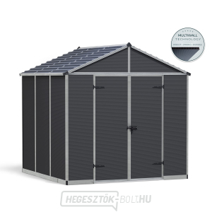 Palram Rubicon 8 x 8 antracit nehéz teherbírású tágas kerti ház Palram Rubicon 8 x 8 antracit nehéz teherbírású tágas kerti ház gallery main image