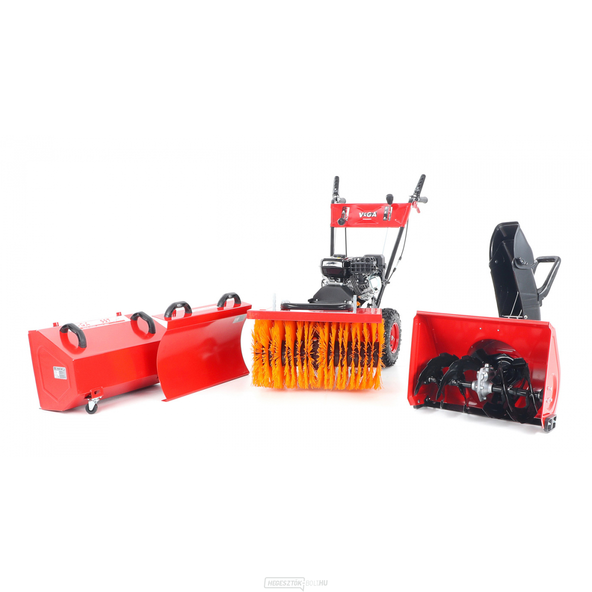 Vega 555 hómaró, seprőkefe, hókaparó és seprű szennyeződésgyűjtővel 4 az 1-ben