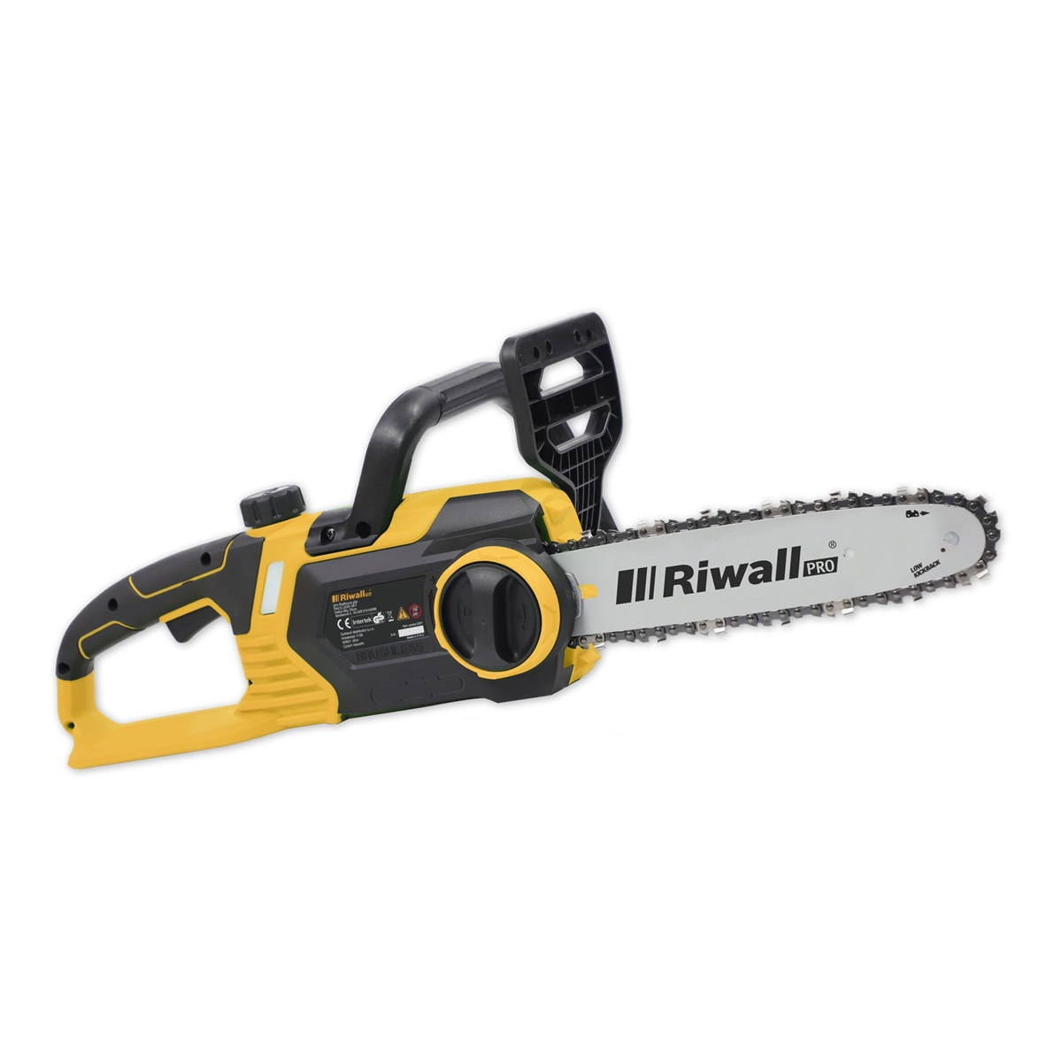 Riwall PRO RACS 2520i akkumulátoros láncfűrész 20 V szénmentes motorral (akkumulátor és töltő nélkül)