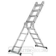 Többcélú csuklós létra 4,7m + 2 vas platform GEKO náhled