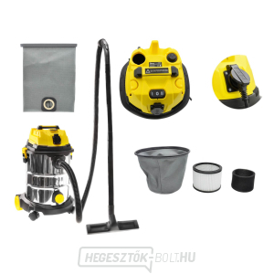 Nedves-száraz ipari porszívó 25L GEKO GEKO szűrőporszívóval Nedves-száraz ipari porszívó 25L GEKO GEKO szűrőporszívóval gallery main image