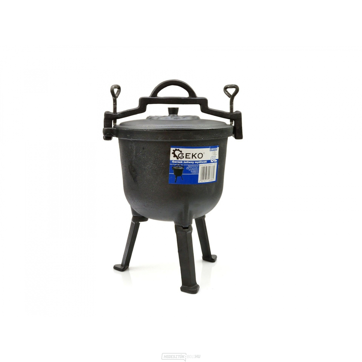 Vadász öntöttvas edény 8L GEKO