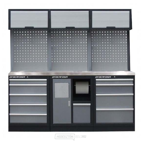 Procarosa PROFI TGCW-51A4 Műhelybútor szett Munkalap:: rozsdamentes acél