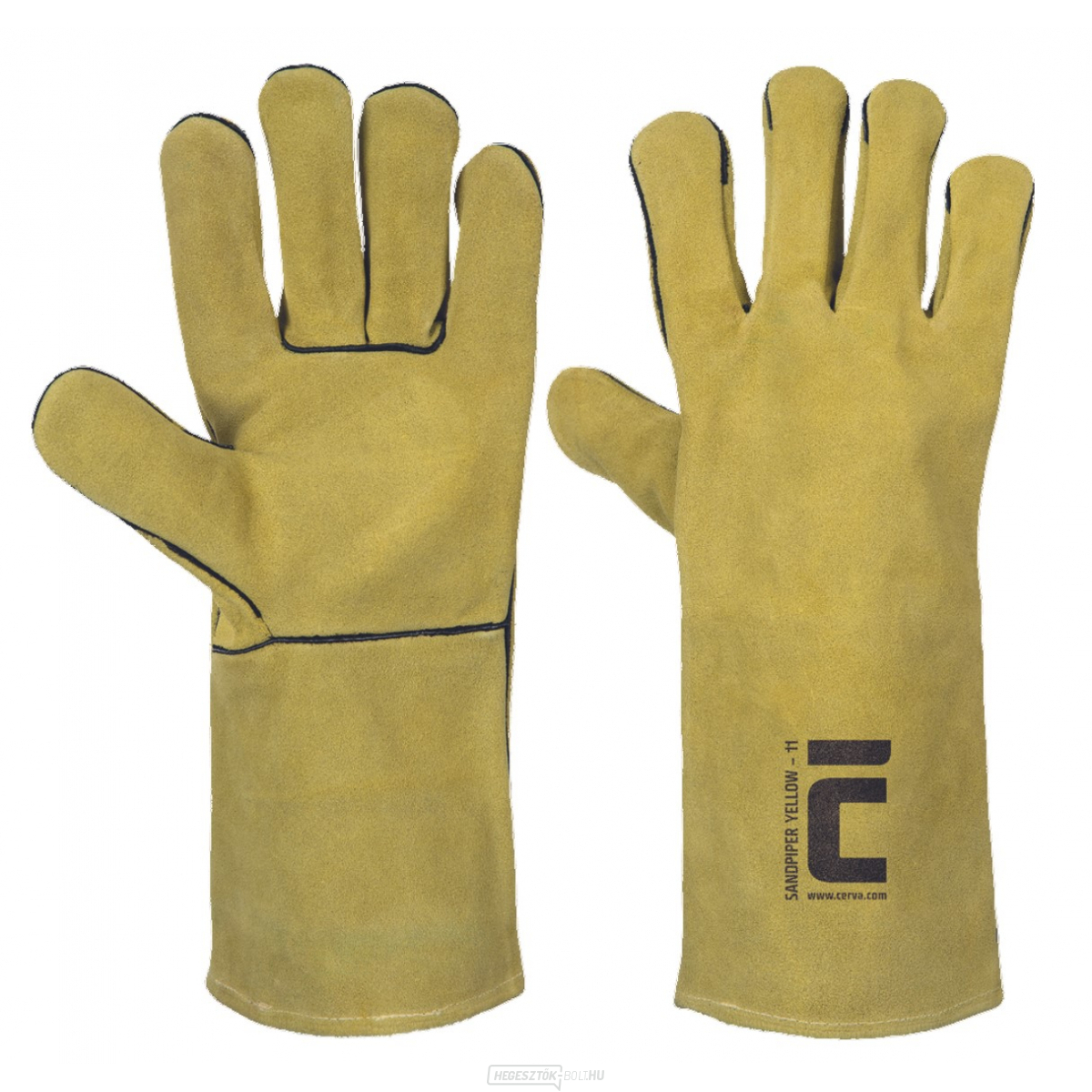 Bőrkesztyű SANDPIPER sárga